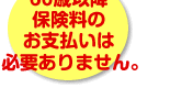 60歳以降保険料のお支払いは必要ありません。